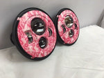 7” BREAST CANCER AWARNESS DESIGN JEEP WRANGLER JK CJ TJ LED RUBICON HEADLIGHTS