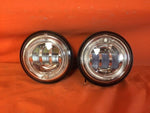 4.5″ Chrome Spot With Blue Halo Passing HID LED Fog Lights AUX PAIR 4-1/2″