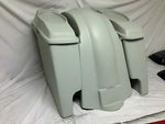Harley Heritage Softail 4″ Saddlebags Dual 6X9 Speaker Lids Fender Dual Cutouts
