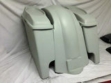 Harley Heritage Softail 4″ Saddlebags Dual 6X9 Speaker Lids Fender Dual Cutouts