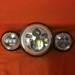 7″ Orange HALO Headlight Dual 4.5″ – 4 1/2″ HALO  AUX Chrome LED Fog Lights