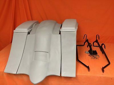 Suzuki C50 / C90 6″ Out & Down Saddlebags Fender & Side Covers, No Cut Dual 6.5"