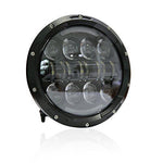 7" 80W Motorcycle LED Headlight Angle Eyes with Halo DRL for Jeep JK CJ Harley