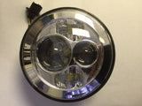 7″ REPLACEMENT CHROME PROJECTOR HID LED LIGHT BULB HEADLIGHT MOTORCYCLE