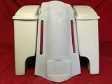 Harley Heritage Softail 4″ Saddlebags Dual 6X9 Speaker LED Lids Fender Dual Cut