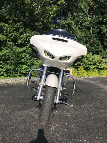 NEW 2000 – 2019+ Front Outer Fairing Harley Road Glide Custom Devil Eyes