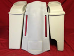 Harley Softail Heritage 4″ Saddlebags 6X9 Lids LED Lights Fender Right Cut Out