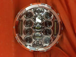 7″ 75W CHROME Projector HID LED Headlight Motorcycle Harley with RED HALO