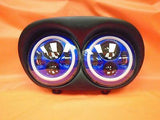 DUAL 7″ BLUE DAYMAKER 2014 & UP BLUE HALO LED ROAD GLIDE Black Headlight Bezel