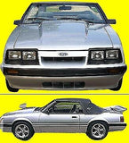 1979-1982 FITS: FORD MUSTANG COWL INDUCTION BOLT ON HOOD 2.5″ RISE