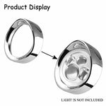 7" Chrome Headlight Ring Motorcycle Headlight Trim Rings for Harley
