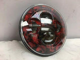 7″ DAYMAKER Replacement Custom Red Skull Design Projector HID LED Headlight