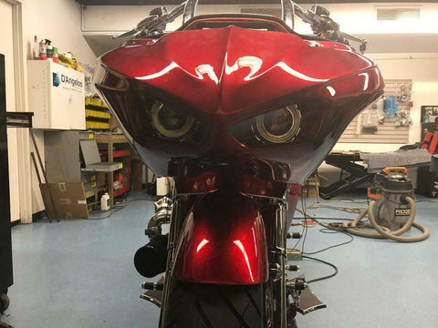 2000–2019 Front Outer Fairing Harley Davidson Road Glide Custom Devil Eyes