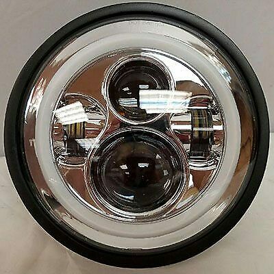 7″ DAYMAKER Kawasaki Vulcan Nomad 800 Chrome With Amber Halo HID LED Light Bulb