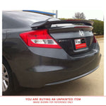 Unpainted Custom Style Spoiler LIGHTED HONDA CIVIC COUPE 2012 & UP POST PreDrill