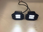 FITS: JEEP 4″ SQUARE FLUSH MOUNT SPOTLIGHT 18W LED WORK LIGHT BUMPER IP67 6500K