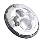 7" MOTORCYCLE CHROME PROJECTOR HID LED LIGHT HEADLIGHT For Harley
