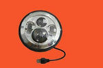 7″ Chrome LED Headlight For Kawasaki Vulcan Nomad 1500/1600