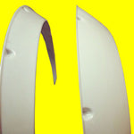 4" WHITE FENDER FLARES UNIVERSAL FIBERGLASS