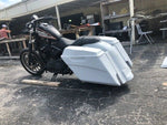 Harley Sportster 883/Dyna/Sportster 5″ Dual Cut Saddlebags Kit + 6.5 Speaker Lid