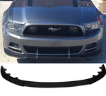 Fits 2013-2014 Ford Mustang GT Style Front Bumper Lip Spoiler Unpainted Black PU