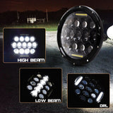 7" 75W Round LED Projector Daymaker Headlight for Harley Street Glide FLHX Black