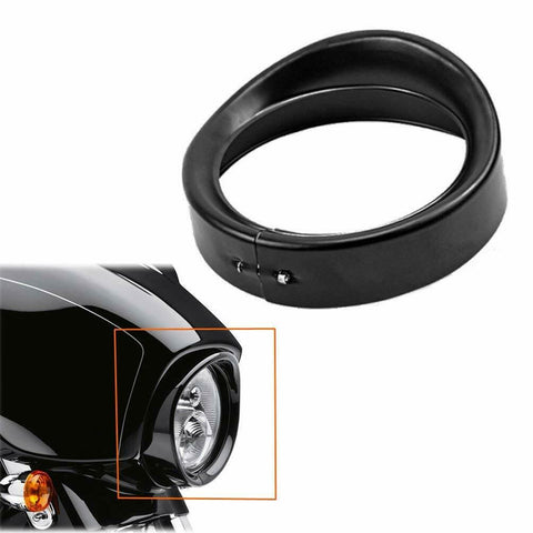 7" Black Headlight Ring Motorcycle Headlight Trim Rings for Harley