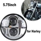 5-3/4" 5.75" LED Headlight with Halo DRL For Harley Dyna Sportster 1200 Iron 883