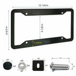 Carbon Fiber License Plate Frames - Front & Rear 2Pcs with License Plate Screws