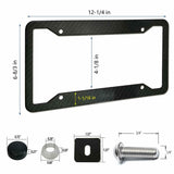 Carbon Fiber License Plate Frames - Front & Rear 2Pcs with License Plate Screws