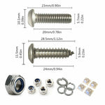 Stainless Steel License Plate Screws -Anti Theft Frames Tamper Resistant Kits