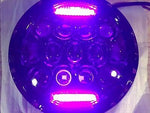 7″ 75W BLACK Projector HID LED Headlight Motorcycle Harley with PINK HALO