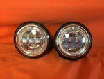 4.5″ Chrome Spot With Red Halo Passing LED Fog Lights Harley AUX PAIR 4-1/2″