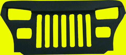 For 1987-1995 WRANGLER YJ OVERLAY GRILLE GRILL MEAN FURIOUS ANGRY BIRD EYES FRP