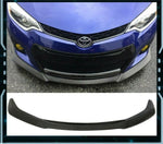 For 2014-2016 Toyota Corolla S Model GT Style Front Bumper Lips Spoiler Body Kit