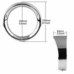7" Chrome Headlight Ring Motorcycle Headlight Trim Rings for Harley