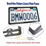 Carbon Fiber License Plate Frames - Aluminum Slim Size Black License Plate Cover