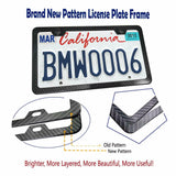 Carbon Fiber License Plate Frames - Aluminum Slim Size Black License Plate Cover