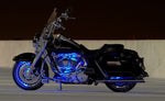 White 4pc LED Kit Engine Fairing Body Kit Lights Glow Accent Lighting for Harley