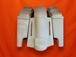 Harley 4″ Saddlebags + Dual 6.5 Speaker Lids & Replacement LED Fender 09–13
