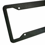 Carbon Fiber License Plate Frames - Front & Rear 2Pcs with License Plate Screws