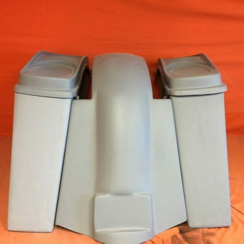 Harley 4″ Saddlebags Dual 6x9 Speaker Lids & Replacement Fender 09–13 No Cut Out