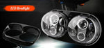 ROAD GLIDE DUAL 5.75" LED Black DAYMAKER Light Headlight for Harley + Bezel