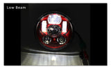 Red 5.75" 5 3/4 LED Motorcycle Headlight Daymaker Projector DRL Bulb Harley