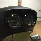DUAL 7″ DAYMAKER 2014–2023 75 WATT LED ROAD GLIDE Black Headlight Harley Bezel