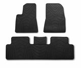 Tesla Model 3 Custom Fit Floor Mats - 2017-2019 - Front and Second Row (Black)