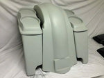 Harley Heritage Softail 4″ Saddlebags Dual 6X9 Speaker Lids Fender Dual Cutouts