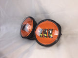 Orange Daymaker LED Fog Lights for Harley Davidson - 4.5" Auxiliary Headlights