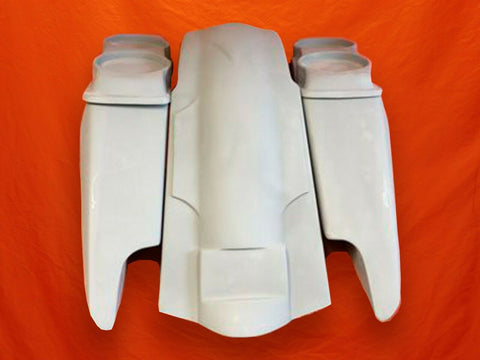 Harley 2014–2023 5″ Fifty Five Saddlebag Kit Dual Cut Outs Dual 6.5″ Speaker Lid