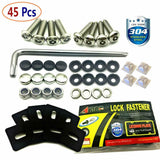 Stainless Steel License Plate Screws -Anti Theft Frames Tamper Resistant Kits